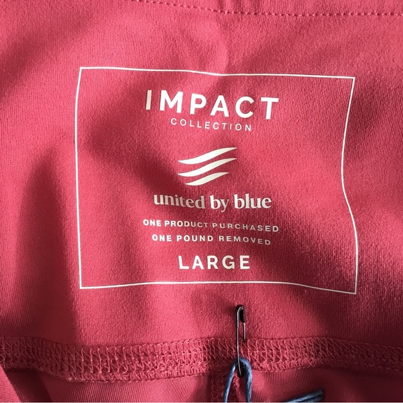 Large rose colored impact leggings - Picture 4 of 7